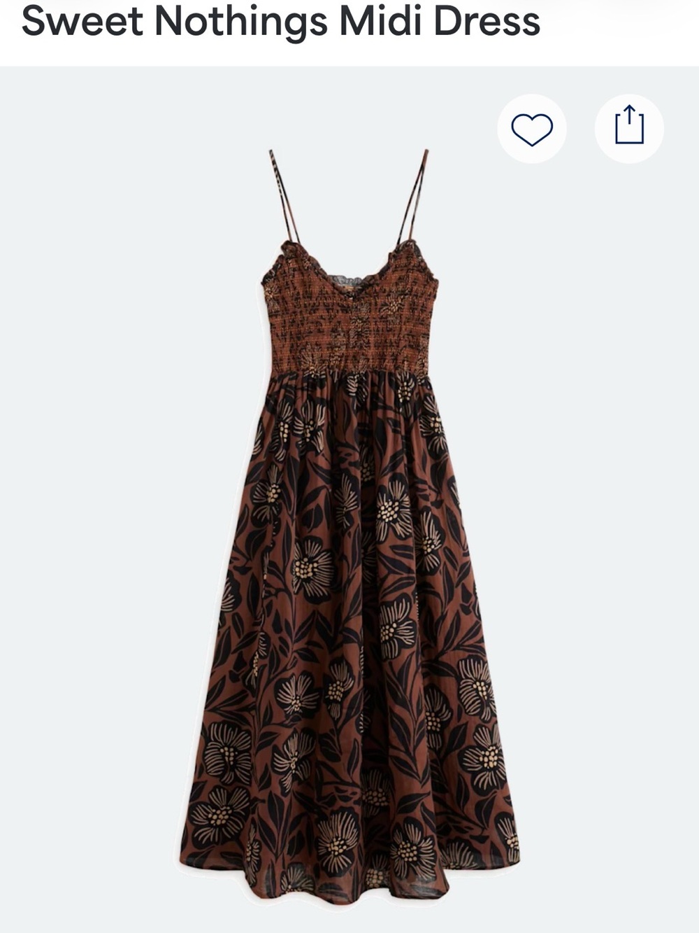 Free People Floral Smocked Maxi Dress - Casual Summer Women’s Dress - Picture 7 of 8